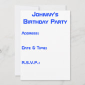 エンジェルフィッシュ招待状 招待状 (裏面)