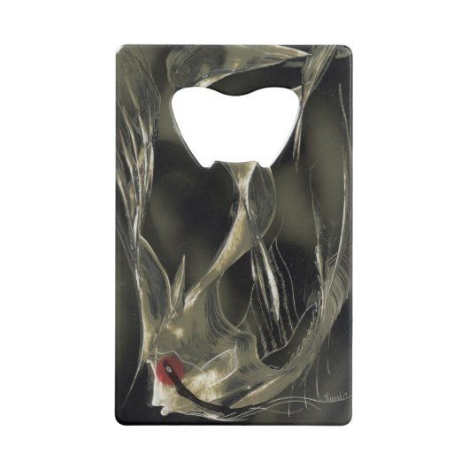 エンジェルフィッシュ水中競技抽象芸術 クレジットカード栓抜き (正面)