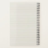 エンジェルフェザーストライプアイボリーホワイトグレーゼン プランナー手帳 (裏面)