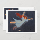 エンジェルフライヤー赤毛女性踊りin sky ポストカード (正面/裏面)