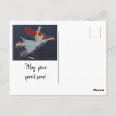 エンジェルフライヤー赤毛女性踊りin sky ポストカード (裏面)