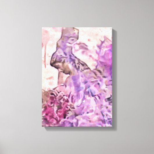 エンジェルフラワークラウンアンドクロス キャンバスプリント (正面)