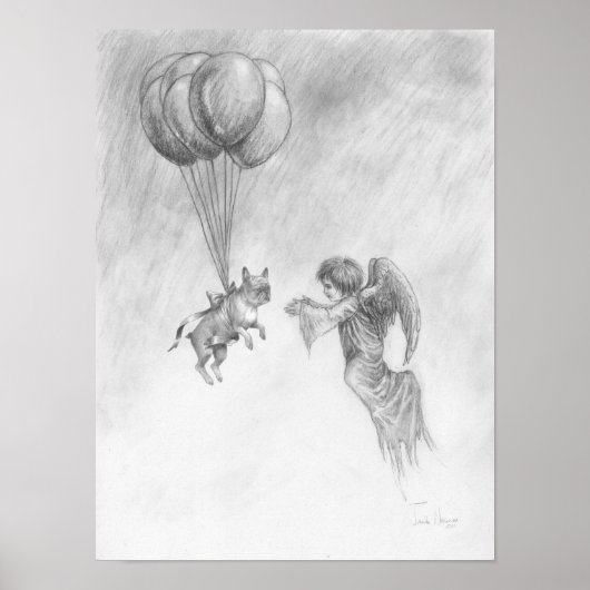 エンジェルフランスのポスター付きブルドッグ ポスター (正面)