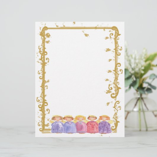 エンジェルフレンズクリスマスホリデー紙ウォーターカラー (スタンド正面)