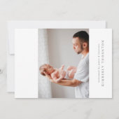 エンジェルフレーム写真ベビー誕生のお知らせ 案内状 (裏面)