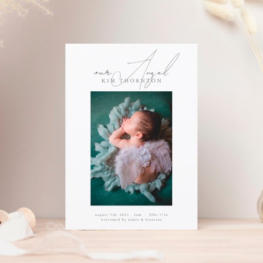 エンジェルフレーム写真ベビー誕生のお知らせ 案内状