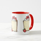 エンジェルフードケーキスライスいちごデザートグルメ マグカップ (正面右)