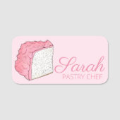 エンジェルフードケーキスライスベイクセールベーカリーペストリーショップ 名札 (正面)