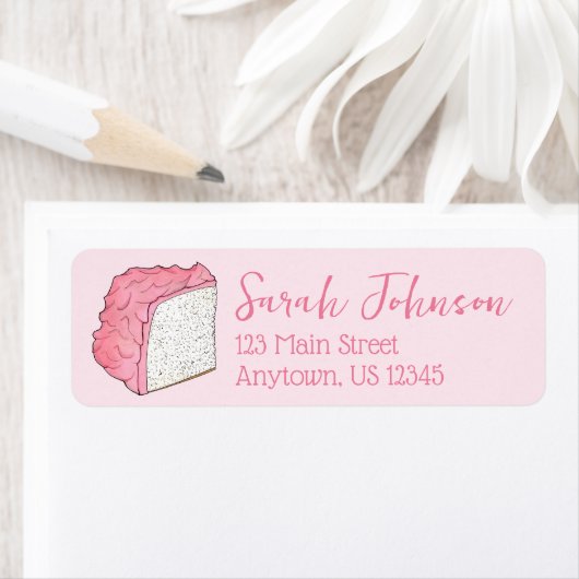 エンジェルフードケーキスライスベーカリーパティシシェフ ラベル (インサイチュ)