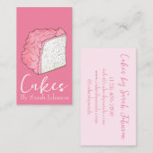 エンジェルフードケーキスライスベーカリーパティシシェフ 名刺 (正面/裏面)