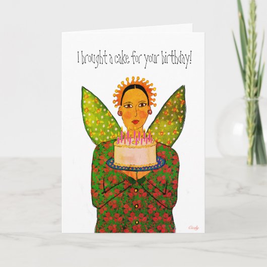 エンジェルフード誕生日 サンキューカード (正面)