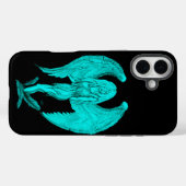 エンジェルブラック&グリーンデザイン Case-Mate iPhoneケース (裏面 (横))