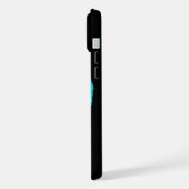 エンジェルブラック&グリーンデザイン iPhoneケース (左側面)