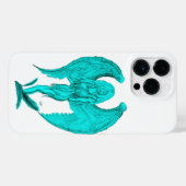 エンジェルブラック&グリーンデザイン iPhoneケース (裏面横)