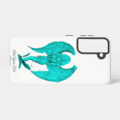 エンジェルブラック&グリーンデザイン SAMSUNG GALAXYケース (裏面横)