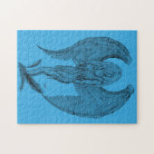 エンジェルブラック&ブルーデザイン ジグソーパズル (横)