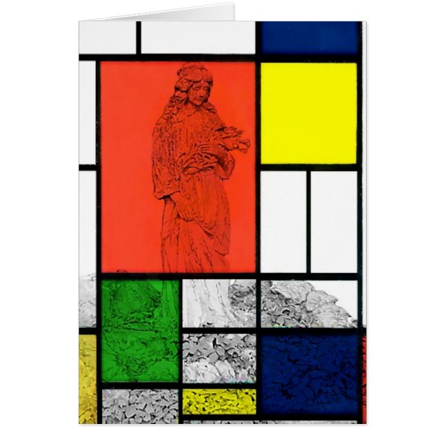 エンジェルブーケステンドグラスすべての行事カード (正面)