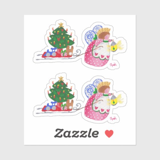 エンジェルプルスレッドのステッカー シール (シート)