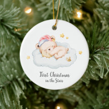 エンジェルベイビーのクリスマス記念アクセサリー ベアモチーフのオーナメント