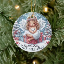 エンジェルベビークリスマスオーナメントホリデイオーナメント セラミックオーナメント