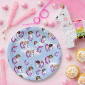 エンジェルベビー飛んでいるガールズ ペーパープレート (パーティー)