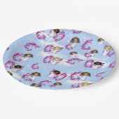 エンジェルベビー飛んでいるガールズ ペーパープレート (アングル)