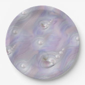 エンジェルベビー飛んでいるガールズ ペーパープレート (正面)