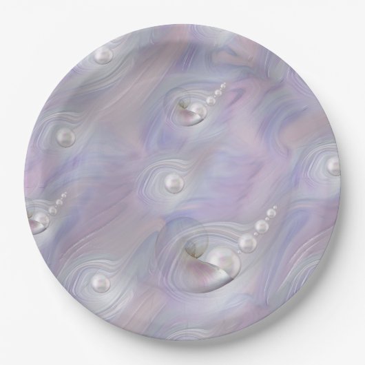 エンジェルベビー飛んでいるガールズ ペーパープレート (正面)