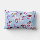 エンジェルベビー飛んでいるガールズ ランバークッション (裏面)