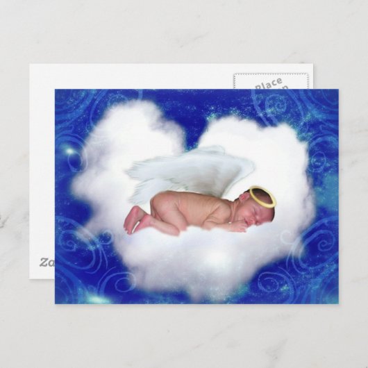 エンジェルベビー、クラウド上で眠る ポストカード (正面/裏面)