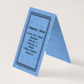 エンジェルホワイトウィングオンクラウドホワイトエンジェルキャットブルー 名刺 (裏面)