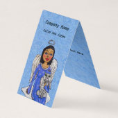 エンジェルホワイトウィングオンクラウドホワイトエンジェルキャットブルー 名刺 (正面)