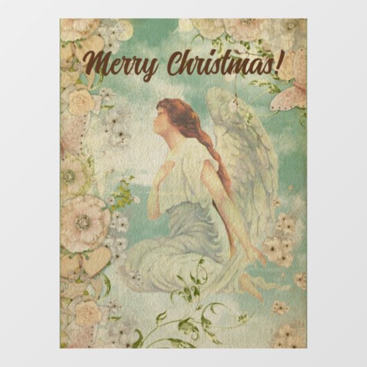 エンジェルホワイトフラワーブルースカイ ウィンドウサイン (シート)