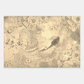 エンジェルホワイトフラワーブルースカイ ラッピングペーパーシート (正面3)