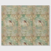 エンジェルホワイトフラワーブルースカイ ラッピングペーパー (フラット)