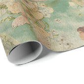 エンジェルホワイトフラワーブルースカイ ラッピングペーパー (ロールコーナー)