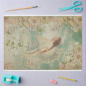 エンジェルホワイトフラワーブルースカイ 薄葉紙 (クラフト)