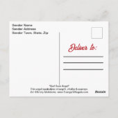 エンジェルホープレッドローズ感動的引用文アート ポストカード (裏面)