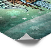 エンジェルホールディングファウン図解入りの、写真付きのアート ポスター (角)