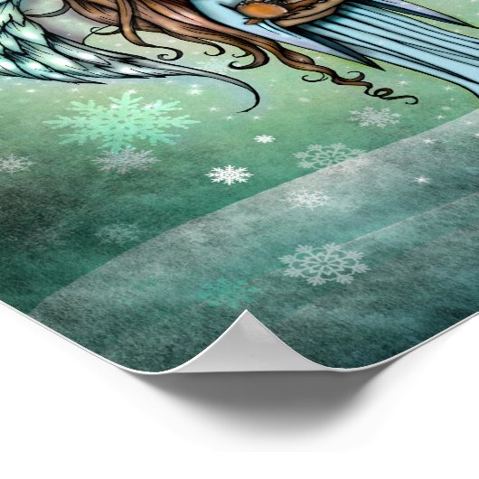 エンジェルホールディングファウン図解入りの、写真付きのアート ポスター (角)