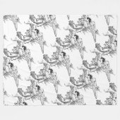 エンジェルポストカードフリースブランケット フリースブランケット (正面(横))