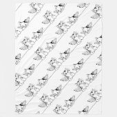 エンジェルポストカードフリースブランケット フリースブランケット (正面)