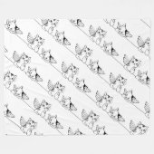 エンジェルポストカードフリースブランケット フリースブランケット (正面(横))