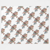 エンジェルポストカードフリースブランケット フリースブランケット (正面(横))