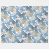 エンジェルポストカードフリースブランケット フリースブランケット (正面(横))