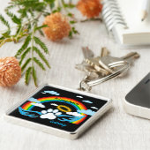 エンジェルポーズレインボーメモリアルキーチェーン キーホルダー (側面)