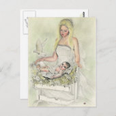 エンジェルマザーベビーはがき ポストカード (正面/裏面)