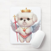 エンジェルマルチーズパピー、マルテス愛犬家と所有者 マウスパッド (マウス)