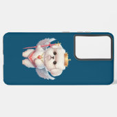 エンジェルマルチーズパピー、マルテス愛犬家と所有者 SAMSUNG GALAXYケース (左側面)
