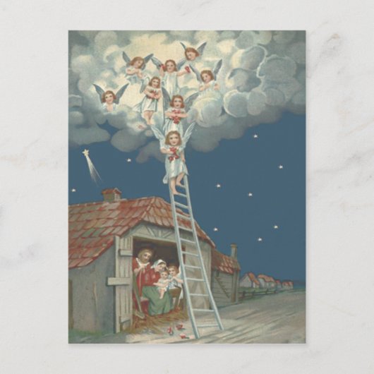 エンジェルマンガー出生イエスクリスチャン シーズンポストカード (正面)